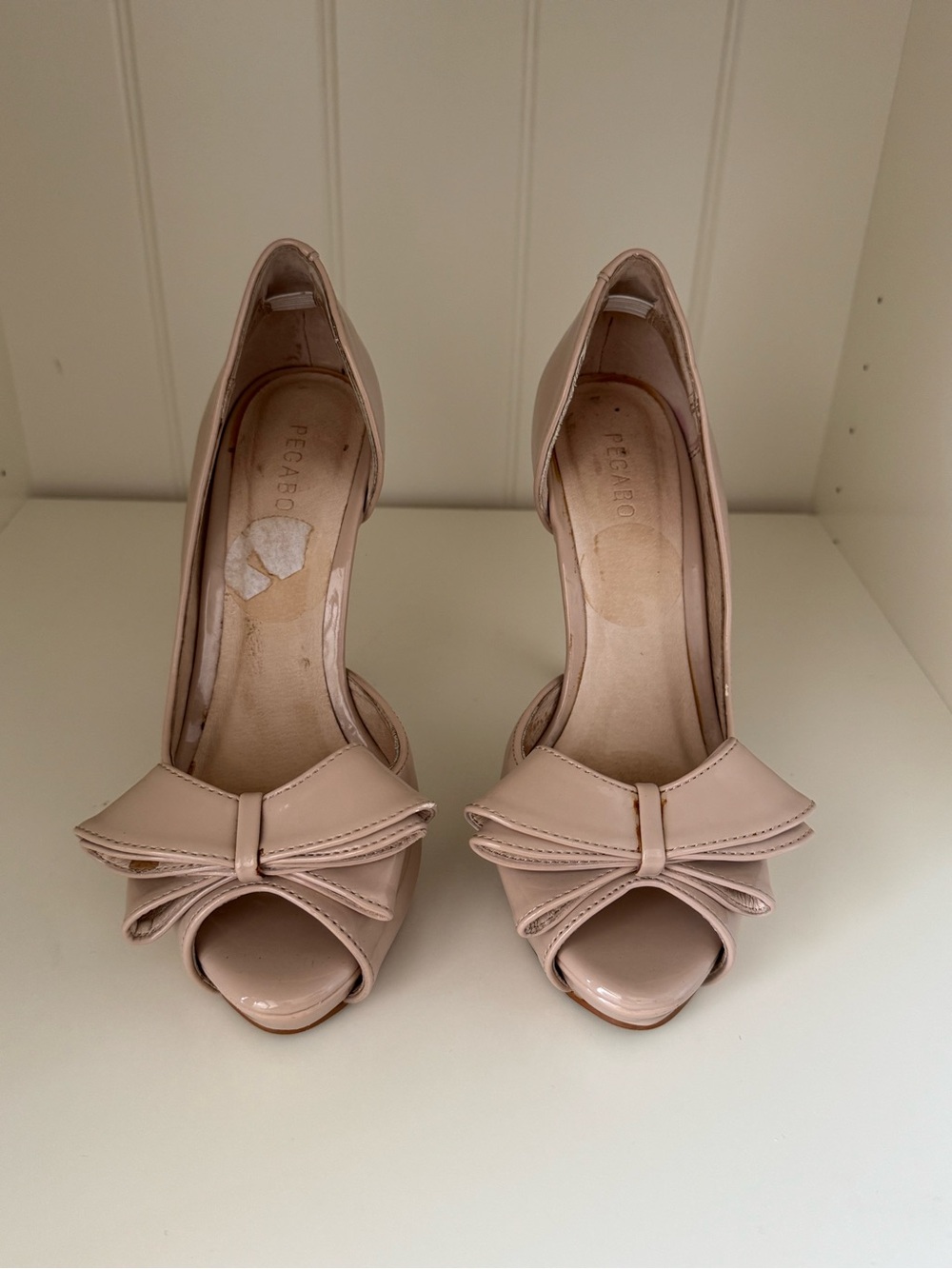 Blush Bow Peep-Toe Pumps - Women